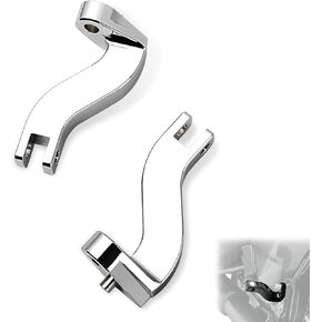 WOWTK 10mm Rear Passenger Footpeg Mounting Kit for Harley Touring Road King Road Glide Street Glide Electra Glide Models 1993-2024,Gloss Black
