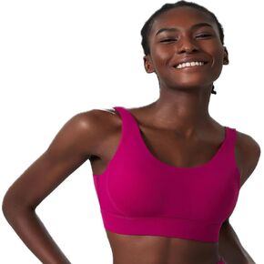 Racerback Sports Bras for Women,Hot Pink Bra - Padded Seamless High Impact Support for Yoga Gym Workout Fitness