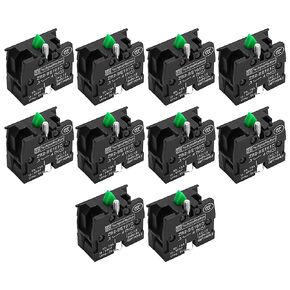 10pcs ZB2-BE101C NO/ZB2-BE102C NC Contact Block Momentary Push Button Switch 10A 600V for Industrial Machines and Manufacturing, Screw Clamp Terminal