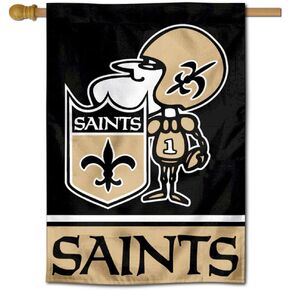 WinCraft New Orleans Saints Sir Saint Mascot Double Sided House Flag