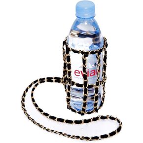 Crochet Chain Water Bottle Holder Purse with Cross Body Shoulder Sling - Standard Size, Also for your Reusable, Hydro Flask Bottle - Choose your favourite Color, Water Bottle Carrier - Also Great Gift