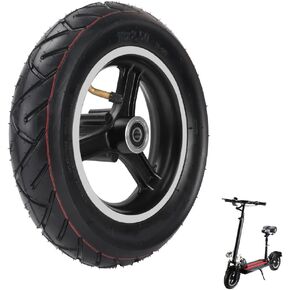 10x2.50 Tire & Hub 10" Scooter Tire Front Wheel Pneumatic Tire for Smart Self Balancing Mobility Electric Scooter Bike 36v 48v 400w 500w 800w Motor for GOTRAX GMAX with 45° Inner Tube 10x2.5 Tyre Set