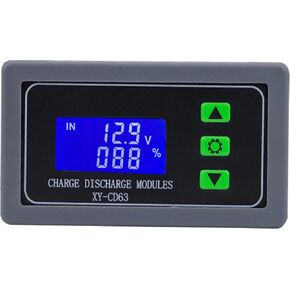 DC 6V-60V Low Voltage Protector Disconnect Switch Module with LCD Display, 30A Under-Voltage Deficit Protector