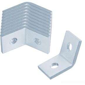 10 عبوات 2 فتحة 60 درجة دعامة زاوية خارجية لـ ½ بوصة في قناة تبختر 1-5/8 بوصة، تركيب زاوية مفتوحة 120 درجة، موصل تأطير دعامة الزاوية، فولاذ مجلفن كهربائيًا، سمك 5.6 مم in Kuwait