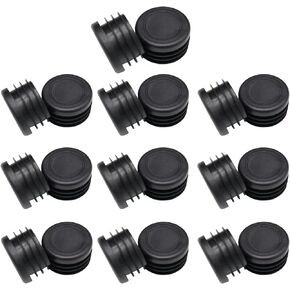 Round Tubing Plugs Dia.7/8"(22 mm), Plastic Tubing Post End Caps Durable Chair Glide for Chair Table Stool Leg Bar Stool Glides Inserts, Fence Plugs, Furniture or Fitness Equipment End Caps