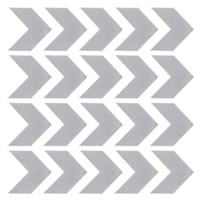 PATIKIL Reflective Stickers, 30 Pcs Safety High Visibility Reflective Sticker Waterproof Driveway Reflectors for Bicycle, Motorcycle, Fluorescent White (Arrow)