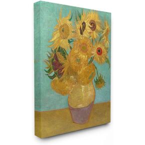 The Stupell Home Decor Collection Van Gogh Sunflowers Post Impressionist Painting Stretched Canvas Wall Art, 36 x 48, Multi-Colored