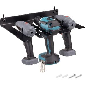 Navaris Drill Holder for Pegboard or Wall - Tool Organizer Storage Accessories - Wall Mount Rack for Pegboards, Garage Walls, Power Tools