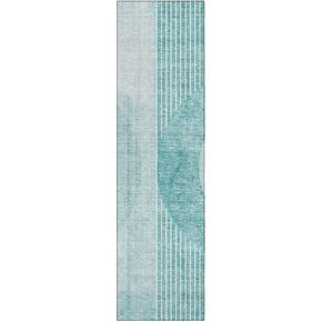 Addison Rugs Chantille ACN676 Teal 2'3" x 7'6" Indoor Outdoor Hallway Runner Rug, Easy clean, Machine Washable, Non Shedding, Kitchen Area Carpet for Bathroom, Patio, Laundry and Bedroom Rug
