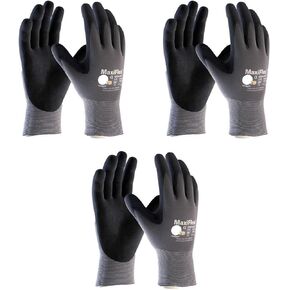 MaxiFlex 34-874 Seamless Knit Nylon Gloves with Nitrile Coat and Micro Foam Grip on Palm and Fingers