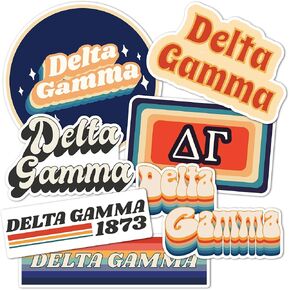 Desert Cactus Delta Gamma 70's Themed Sticker Sheet Decal Laptop Water Bottle Car dg (70's Sheet)