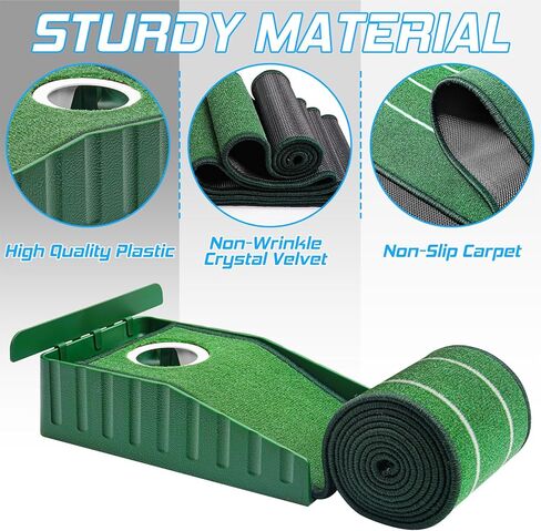 لعبة الجولف مات للاستخدام الداخلي والمكاتب، لعبة الجولف بطول 8 أقدام مع أدلة المحاذاة، إصدار مدمج، ملحقات الجولف للرجال in Kuwait