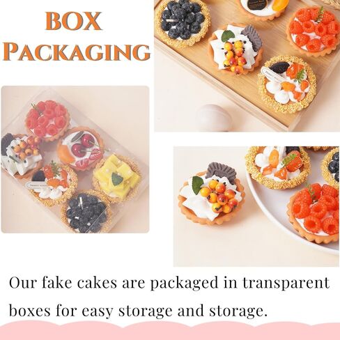 6Pcs Artificial Simulation Fake Cake Cupcakes Model, 3 inch Fake Pie Pastries Muffins Desserts, Realistic Faux Cake Food Props Fits for Photography Kitchen Home Wedding Display Bakery Party Decoration in Saudi Arabia