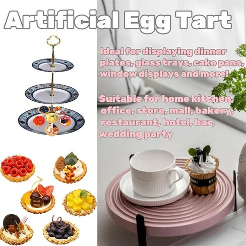 6Pcs Artificial Simulation Fake Cake Cupcakes Model, 3 inch Fake Pie Pastries Muffins Desserts, Realistic Faux Cake Food Props Fits for Photography Kitchen Home Wedding Display Bakery Party Decoration in Saudi Arabia