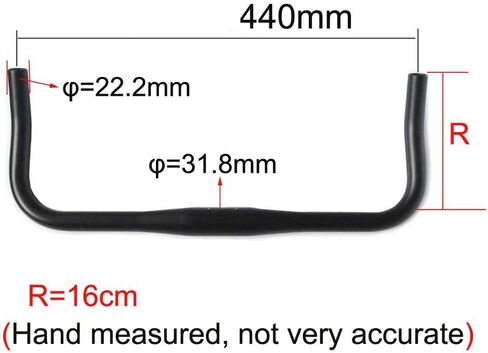 UPANBIKE 31.8mm Bicycle Bullhorn Handlebar 400mm 440mm Bullhorn Bike Bar for Road Bike Fixed Gear Bike MTB (31.8mm 400mm) in Saudi Arabia