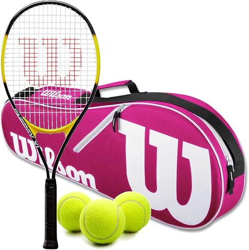 Wilson Energy XL 112 Pre-Strung Recreational Tennis Racquet Bundled with an Advantage II Tennis Bag and a Can of Tennis Balls in Saudi Arabia