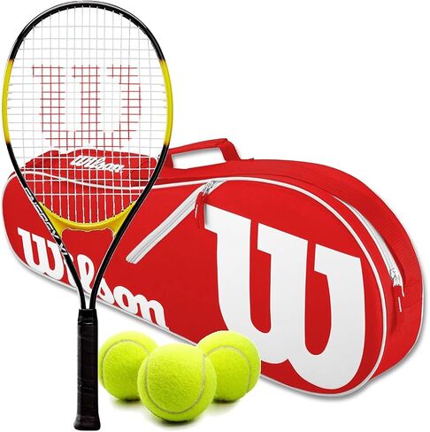 Wilson Energy XL 112 Pre-Strung Recreational Tennis Racquet Bundled with an Advantage II Tennis Bag and a Can of Tennis Balls in Saudi Arabia
