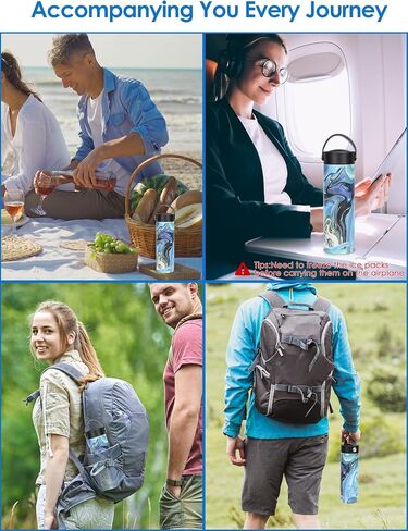 YOUSHARES 24H Insulin Cooler Bottle Insulin Pen Cooler Travel Case 1-5 Pens, Medication Cooler for Travel with TSA Approved Ice Pack, Portable Diabetes Travel Case for Long Trip and Daily (Blue) in Saudi Arabia