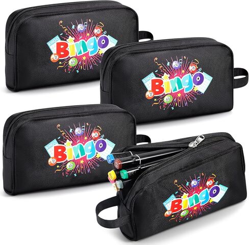 4 قطع من حقيبة Bingo Dauber المحمولة مع حزام حمل، حقائب Bingo كبيرة جدًا بسحاب، حقائب Bingo Dauber المحمولة، حقائب Bingo Tote، هدايا Bingo لمستلزمات ألعاب Bingo Lover in Kuwait