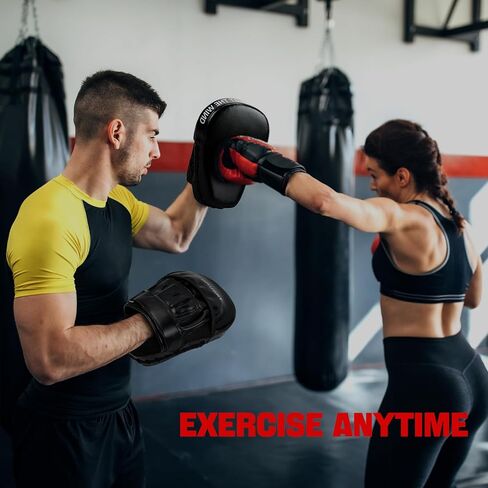 Punching Mitts for Men, Women, & Kids, Focus Mitts for Martial Arts & Boxing Training,Curved Punching Mitts for Boxing and MMA 2PCS (PU Leather) in Kuwait