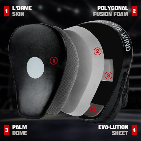 Punching Mitts for Men, Women, & Kids, Focus Mitts for Martial Arts & Boxing Training,Curved Punching Mitts for Boxing and MMA 2PCS (PU Leather) in Kuwait