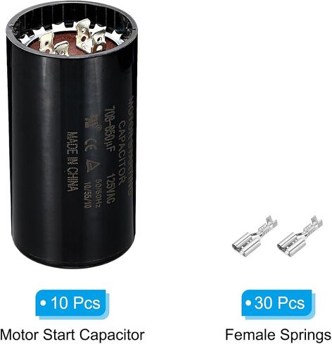 مكثف بدء تشغيل المحرك PATIKIL، 378-454 فائق التوهج/Mfd 110-125 فولت 50/60 هرتز CD60 مكثف تشغيل المحرك لبدء تشغيل المحرك الكهربائي in Saudi Arabia