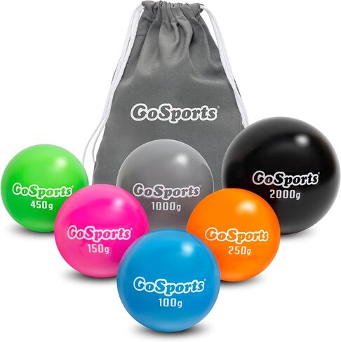 كرات GoSports Plyometric المرجحة لتدريب البيسبول والكرة اللينة 6 عبوات - كرات ذات وزن متغير لتحسين القوة والميكانيكا - اختر مجموعة PRO أو Elite in Saudi Arabia