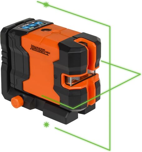 Johnson Level & Tool JLD300-GN2D Laser Level, Self-Leveling Cross-Line & 2 Dot Laser with GreenBrite® Technology, Magnetic Base, Hard-shell Carry Case, Lithium Ion Battery, Magnetic Target in Saudi Arabia