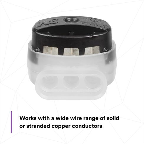 3M Scotchlok Self-Stripping Electrical IDC 316IR, Black/White Color, Pigtail, Irrigation Applications, Moisture Resistant, 22-16 AWG, Bag of 30 in Saudi Arabia