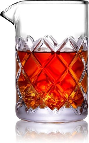 Cocktail Mixing Glass - 18 OZ Crystal Cocktail Stirring Glass, Thick Weighted Bottom - Bar Bartenders Tools Mixing Glass for Craft Bars & Professional Bartenders in Saudi Arabia