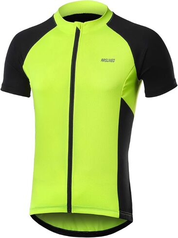 ARSUXEO Men's Short Sleeves Cycling Jersey Bicycle Bike Shirt Zipper pocket 655 in Saudi Arabia