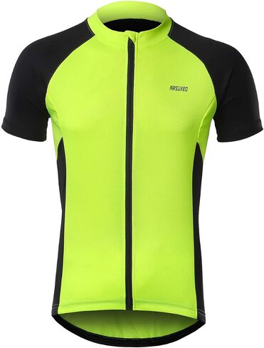 ARSUXEO Men's Short Sleeves Cycling Jersey Bicycle Bike Shirt Zipper pocket 655 in Saudi Arabia