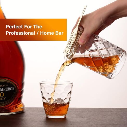 Cocktail Mixing Glass - 18 OZ Crystal Cocktail Stirring Glass, Thick Weighted Bottom - Bar Bartenders Tools Mixing Glass for Craft Bars & Professional Bartenders in Saudi Arabia