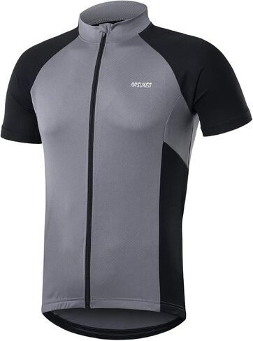 ARSUXEO Men's Short Sleeves Cycling Jersey Bicycle Bike Shirt Zipper pocket 655 in Saudi Arabia