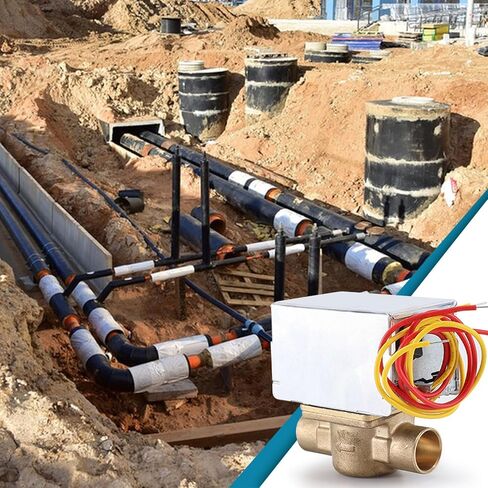 صمام منطقة مزود بمحرك، V8043E1012 استبدال صمام المنطقة محرك صمام المنطقة 3/4 بوصة، صمام مياه 24 فولت بسعة 3.5 السيرة الذاتية، 18 بوصة صمام الملف اللولبي النحاسي الذي يتم تشغيله مباشرة صمام الملف اللولبي ثنائي الاتجاه in Kuwait