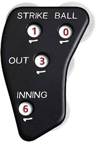 Black 4 Wheel Umpire Indicator, Umpire Counter Clicker, Umpire Clicker Umpire Gear, Baseball Clicker Outs Innings Balls and Strike Clicker for Softball, Referee Uniforms and Apparel in Saudi Arabia