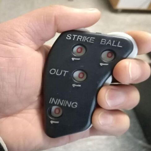 Black 4 Wheel Umpire Indicator, Umpire Counter Clicker, Umpire Clicker Umpire Gear, Baseball Clicker Outs Innings Balls and Strike Clicker for Softball, Referee Uniforms and Apparel in Saudi Arabia