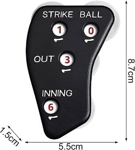 Black 4 Wheel Umpire Indicator, Umpire Counter Clicker, Umpire Clicker Umpire Gear, Baseball Clicker Outs Innings Balls and Strike Clicker for Softball, Referee Uniforms and Apparel in Saudi Arabia