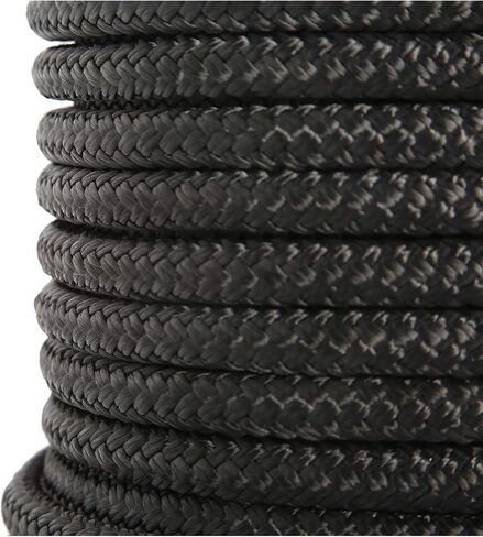 NovelBee خط مرساة من النايلون بضفيرة مزدوجة بطول 1/2 بوصة × 250 قدم مع كشتبان من الفولاذ المقاوم للصدأ وظرف بلاستيكي in Saudi Arabia