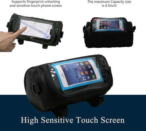 Electric Scooter Bag Waterproof Scooter Storage Bag Bicycle Front Basket Pack With Touch Screen Phone Holder Scooter Accessories for Electric Scooters Bicycles Electric Bikes and Motorcycles in Saudi Arabia