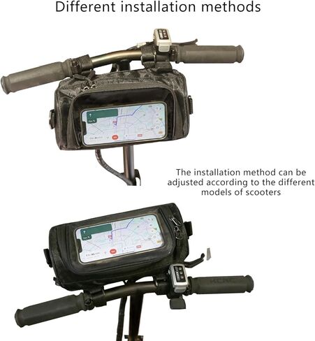 Electric Scooter Bag Waterproof Scooter Storage Bag Bicycle Front Basket Pack With Touch Screen Phone Holder Scooter Accessories for Electric Scooters Bicycles Electric Bikes and Motorcycles in Saudi Arabia
