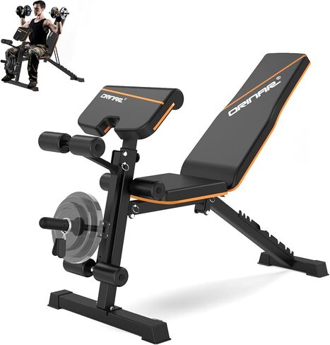 Orinar Weight Bench Press, Strength Training Adjustable Workout Benches for Full Body, Gym Benches for Incline Decline Exercise in Saudi Arabia