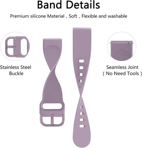 Vancle bands Compatible with Garmin Vivoactive 3 /Vivoactive 3 Music band, 20mm Soft Silicone Strap Replacement Wristband for Garmin Vivomove/Vivomove 3/ HR/LUXE/Style/Sport/Trend in Saudi Arabia