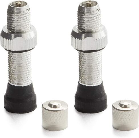BW Tubeless Schrader Valve Stems – 36 and 44mm Options for MTB and Road Bike – Available in Black and Silver in Saudi Arabia