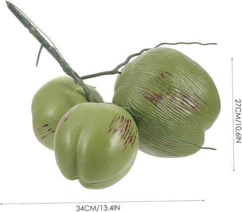 Ciieeo 1 باقة جوز الهند الاصطناعي وهمية جوز الهند صور الدعائم خفيفة الوزن جوز الهند زخرفة الجدول الديكور جوز الهند الدعائم شجرة جوز الهند الغابة وهمية مأدبة الفاكهة نموذج البلاستيك in Kuwait