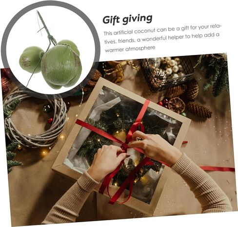 Ciieeo 1 باقة جوز الهند الاصطناعي وهمية جوز الهند صور الدعائم خفيفة الوزن جوز الهند زخرفة الجدول الديكور جوز الهند الدعائم شجرة جوز الهند الغابة وهمية مأدبة الفاكهة نموذج البلاستيك in Kuwait