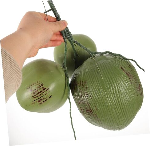 Ciieeo 1 باقة جوز الهند الاصطناعي وهمية جوز الهند صور الدعائم خفيفة الوزن جوز الهند زخرفة الجدول الديكور جوز الهند الدعائم شجرة جوز الهند الغابة وهمية مأدبة الفاكهة نموذج البلاستيك in Kuwait