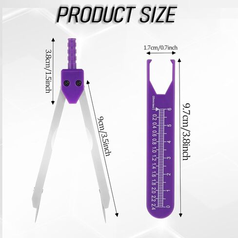 EKG Caliper ECG Caliper Electrocardiogram Divider for Nursing，Electrocardiographs Measuring Tool for Doctors, Nurses, Medical Student - Purple in Saudi Arabia