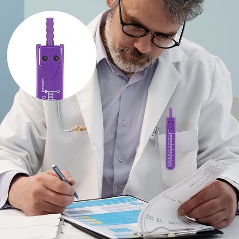 EKG Caliper ECG Caliper Electrocardiogram Divider for Nursing，Electrocardiographs Measuring Tool for Doctors, Nurses, Medical Student - Purple in Saudi Arabia
