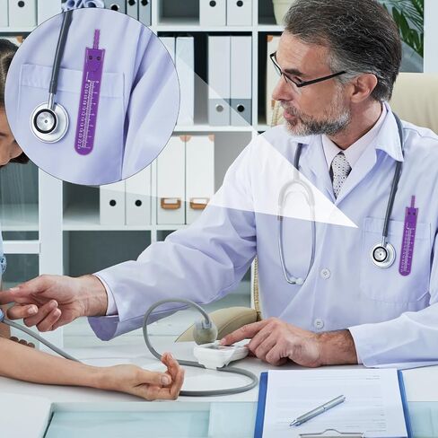 EKG Caliper ECG Caliper Electrocardiogram Divider for Nursing，Electrocardiographs Measuring Tool for Doctors, Nurses, Medical Student - Purple in Saudi Arabia